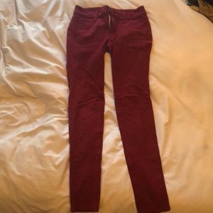 Burgundy jeggings
